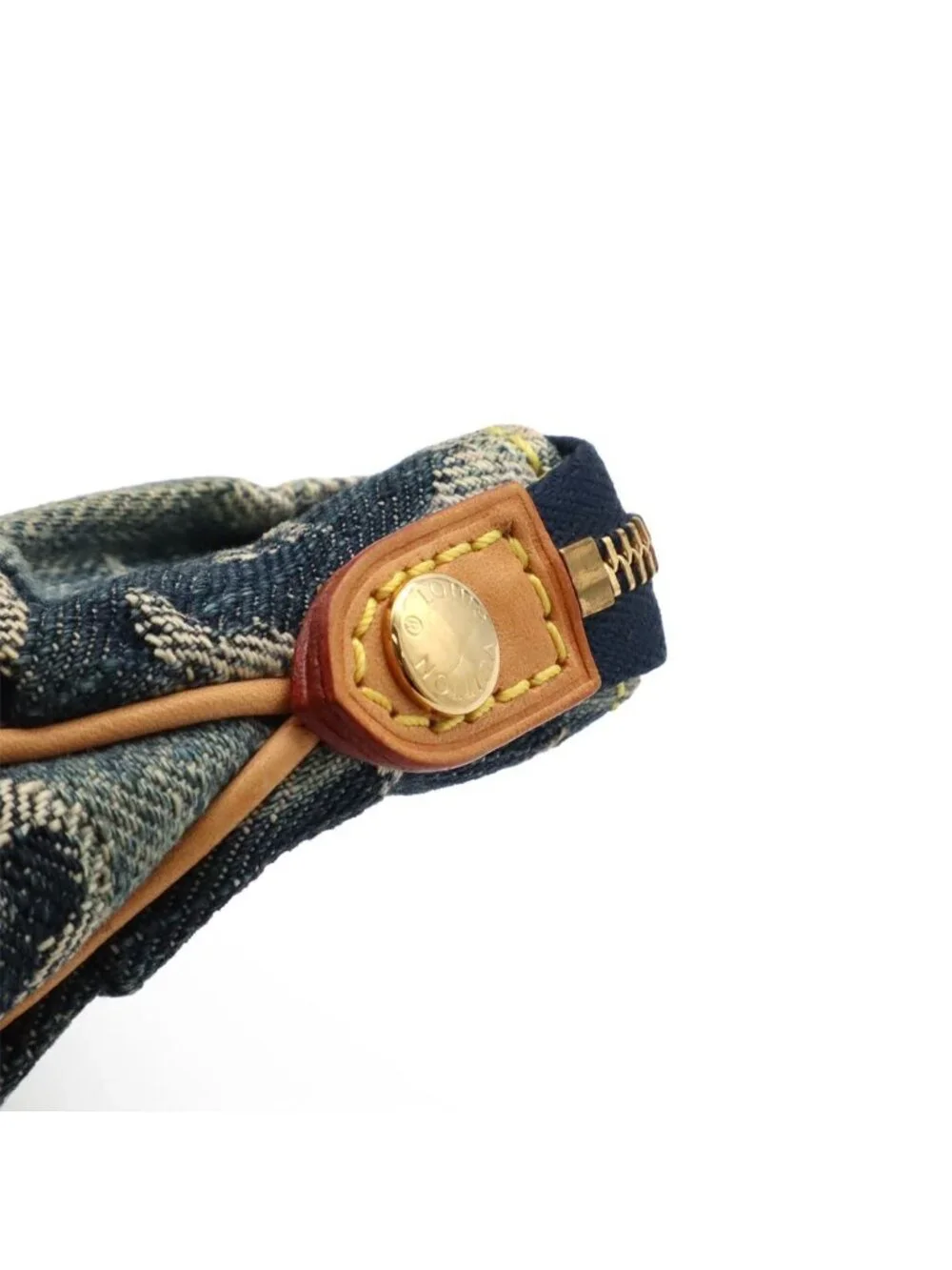 Louis Vuitton Monogram Denim Trousse Raye Makeup Pouch Mini Case Blue